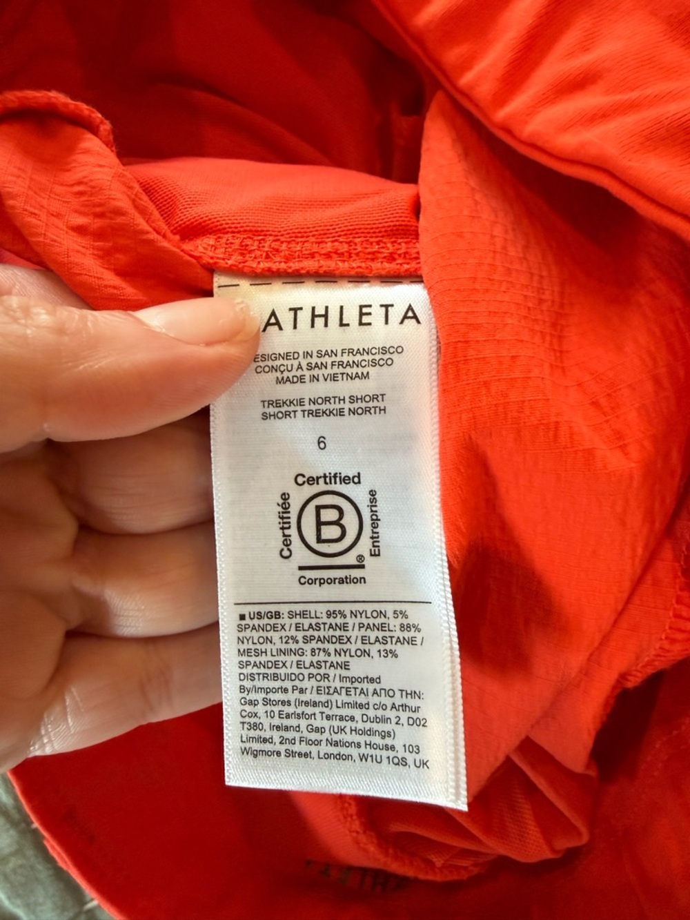 Athleta Trekkie North Short in Flame Orange, 6 - Picture 9 of 10